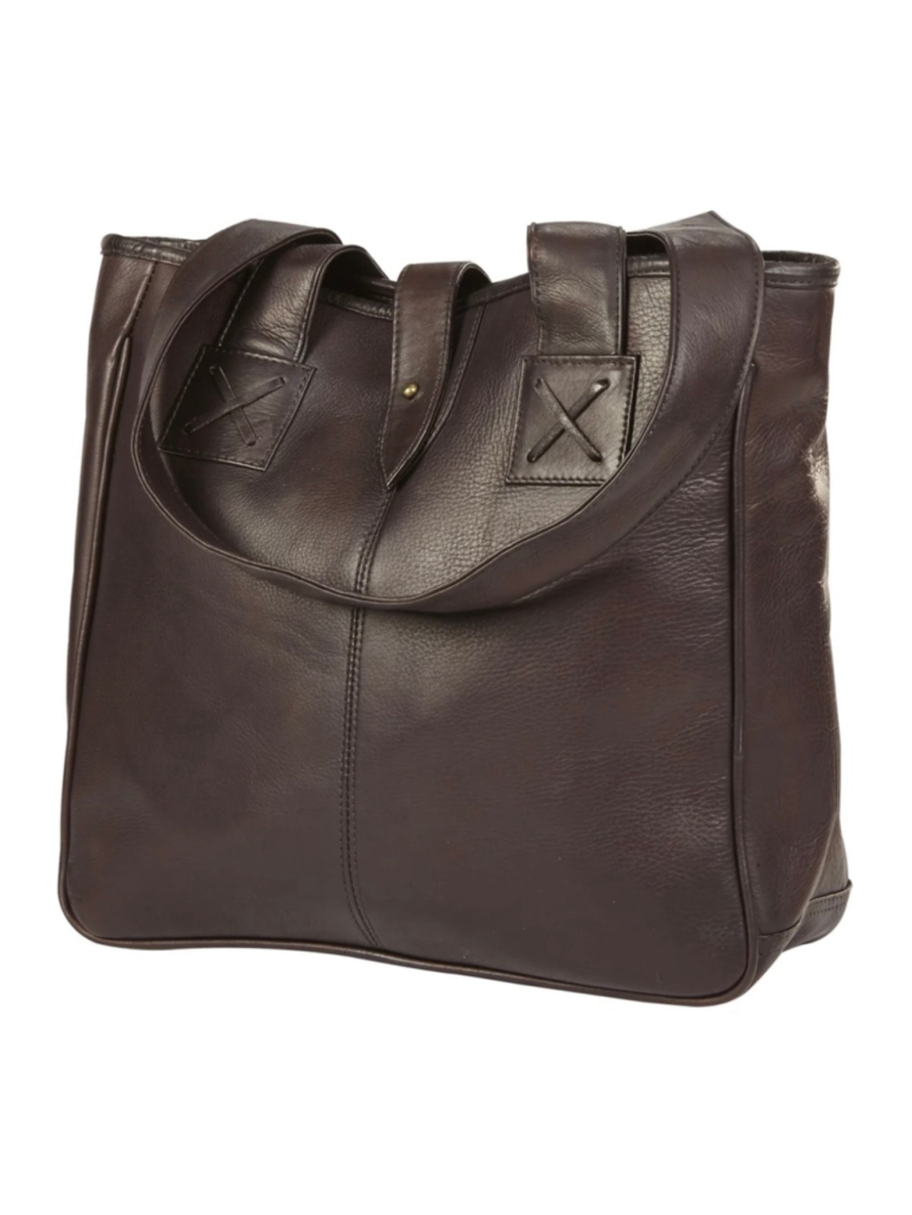 Clava Vachetta Leather Everyday Square Tote Brown Top Grain